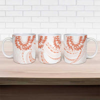 Aloha Lei Onaona Ceramic Mug Red Hawaiian Tribal Pattern - Polynesian Pride