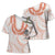 Aloha Lei Onaona Cross Shoulder Shirt Red Hawaiian Tribal Pattern - Polynesian Pride