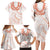 Aloha Lei Onaona Family Matching Long Sleeve Bodycon Dress and Hawaiian Shirt Red Hawaiian Tribal Pattern