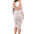 Aloha Lei Onaona Family Matching Long Sleeve Bodycon Dress and Hawaiian Shirt Red Hawaiian Tribal Pattern