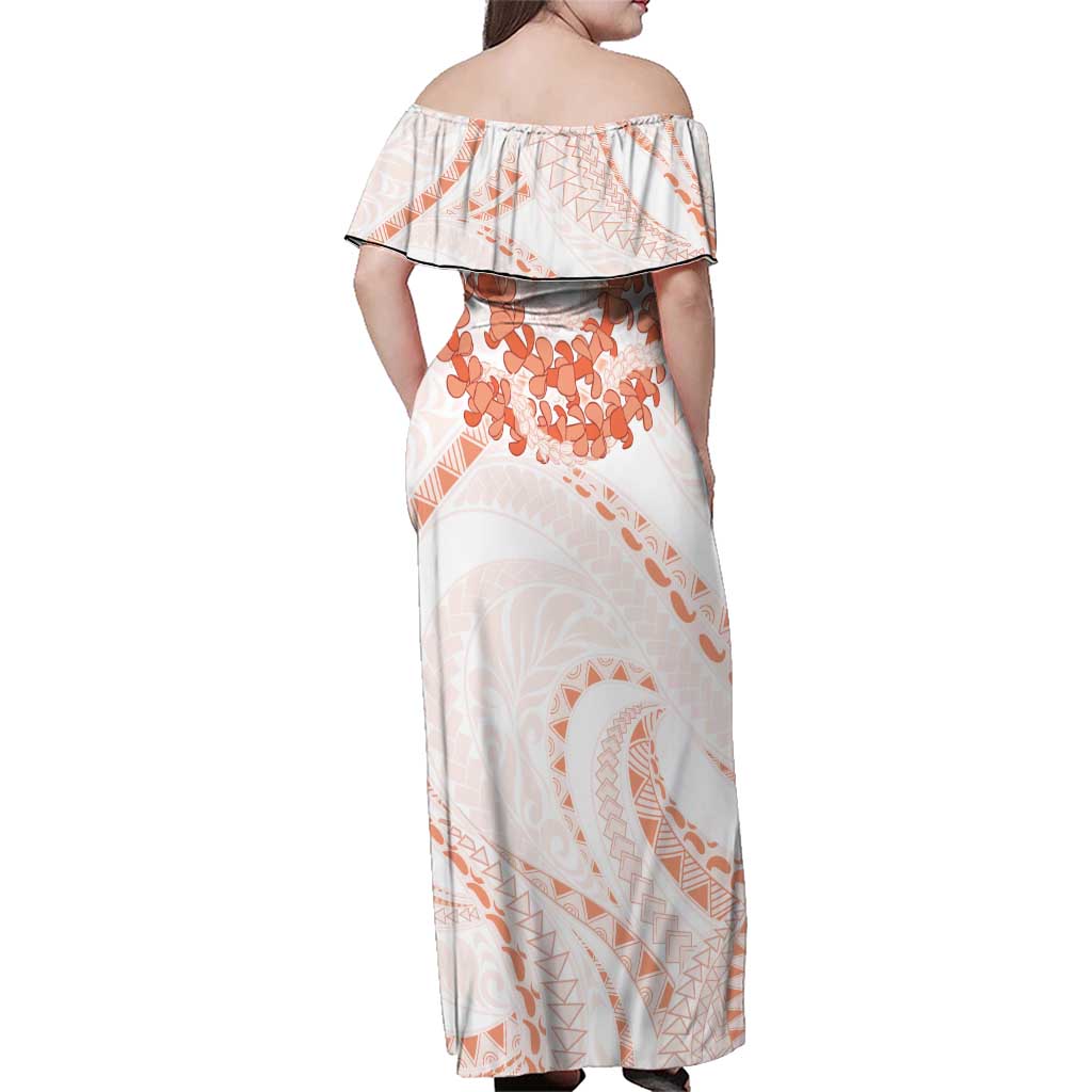 Aloha Lei Onaona Family Matching Off Shoulder Maxi Dress and Hawaiian Shirt Red Hawaiian Tribal Pattern