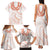 Aloha Lei Onaona Family Matching Tank Maxi Dress and Hawaiian Shirt Red Hawaiian Tribal Pattern