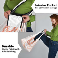 Aloha Lei Onaona Grocery Bag Red Hawaiian Tribal Pattern