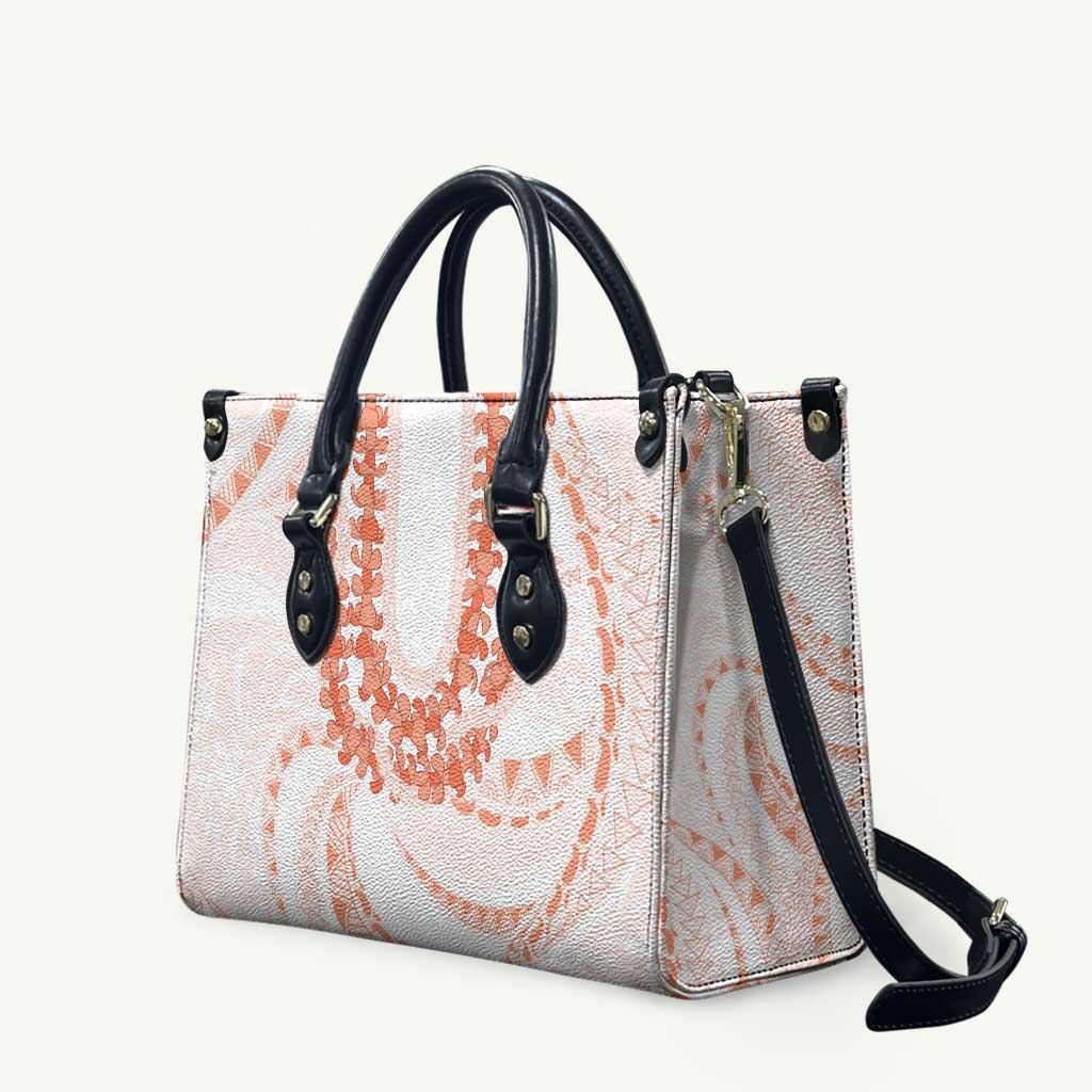 Aloha Lei Onaona Leather Bag Red Hawaiian Tribal Pattern - Polynesian Pride