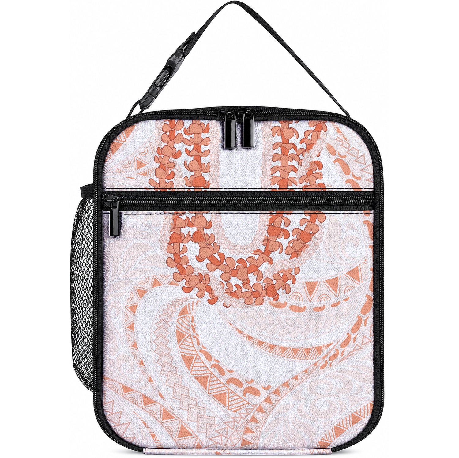 Aloha Lei Onaona Lunch Bag Red Hawaiian Tribal Pattern