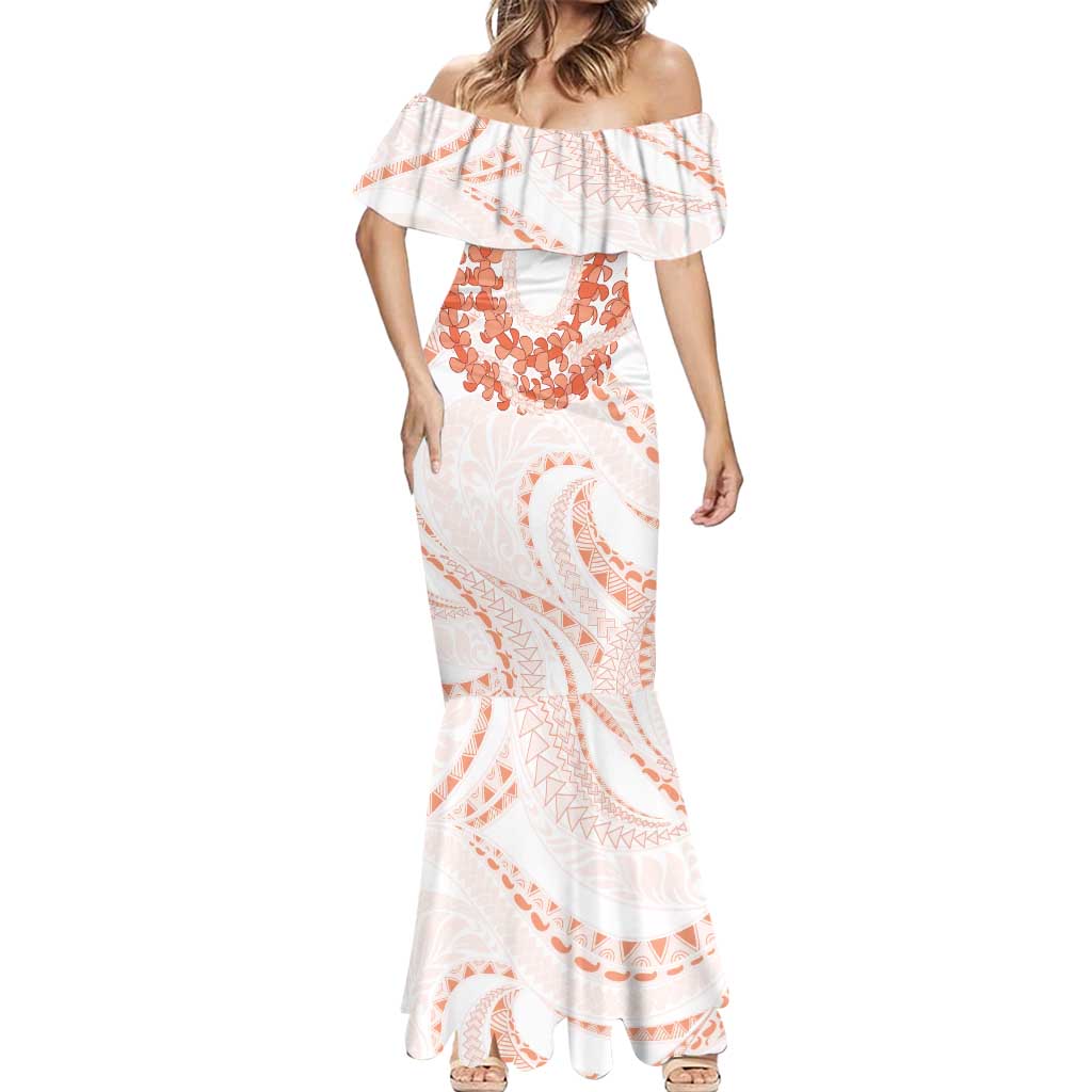 Aloha Lei Onaona Mermaid Dress Red Hawaiian Tribal Pattern