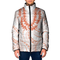 Aloha Lei Onaona Padded Jacket Red Hawaiian Tribal Pattern - Polynesian Pride