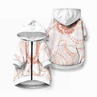 Aloha Lei Onaona Pet Hoodie Red Hawaiian Tribal Pattern LT9 Zip-up Red - Polynesian Pride
