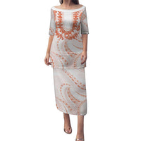 Aloha Lei Onaona Puletasi Red Hawaiian Tribal Pattern