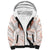 Aloha Lei Onaona Sherpa Hoodie Red Hawaiian Tribal Pattern