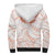 Aloha Lei Onaona Sherpa Hoodie Red Hawaiian Tribal Pattern
