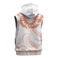 Aloha Lei Onaona Sleeveless Hoodie Red Hawaiian Tribal Pattern - Polynesian Pride