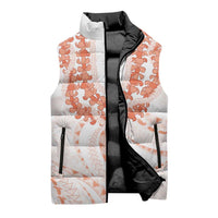 Aloha Lei Onaona Sleeveless Puffer Jacket Red Hawaiian Tribal Pattern - Polynesian Pride