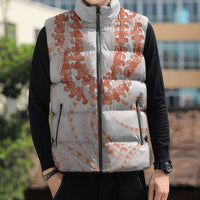 Aloha Lei Onaona Sleeveless Puffer Jacket Red Hawaiian Tribal Pattern - Polynesian Pride