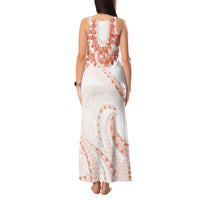 Aloha Lei Onaona Tank Maxi Dress Red Hawaiian Tribal Pattern