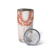 Aloha Lei Onaona Tumbler Cup Red Hawaiian Tribal Pattern