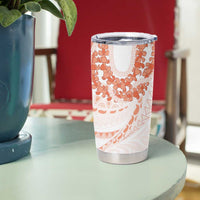 Aloha Lei Onaona Tumbler Cup Red Hawaiian Tribal Pattern