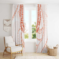 Aloha Lei Onaona Window Curtain Red Hawaiian Tribal Pattern