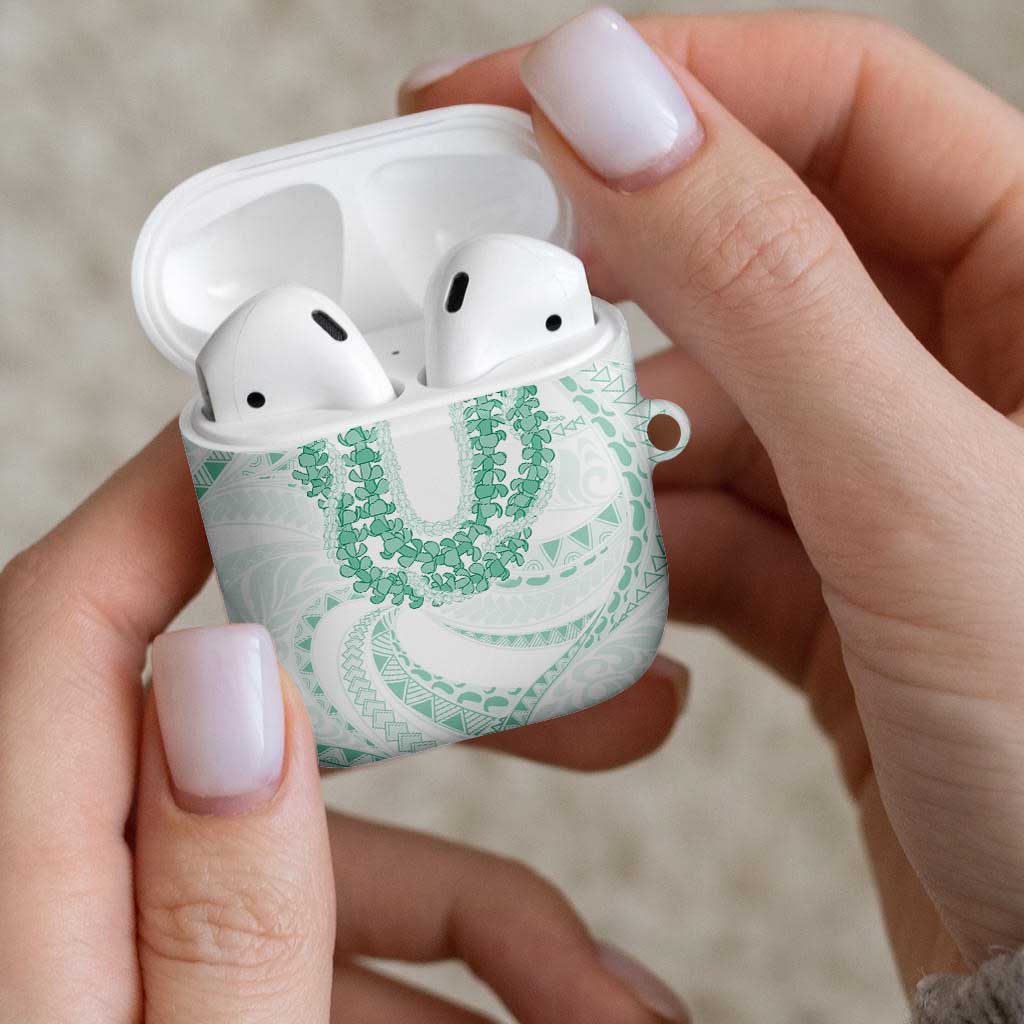Aloha Lei Onaona AirPods Case Sage Green Hawaiian Tribal Pattern - Polynesian Pride