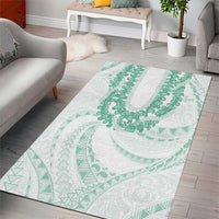 Aloha Lei Onaona Area Rug Sage Green Hawaiian Tribal Pattern