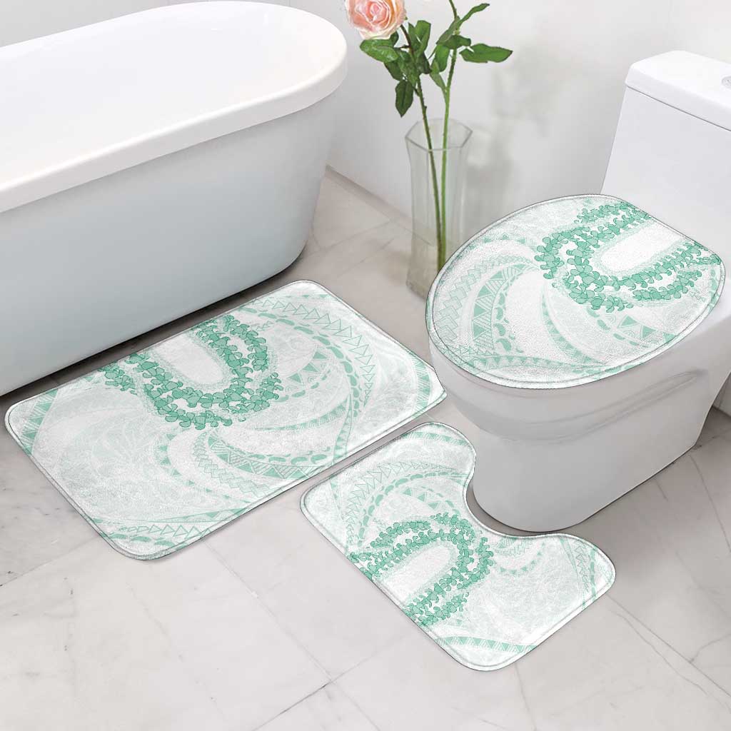 Aloha Lei Onaona Bathroom Set Sage Green Hawaiian Tribal Pattern - Polynesian Pride