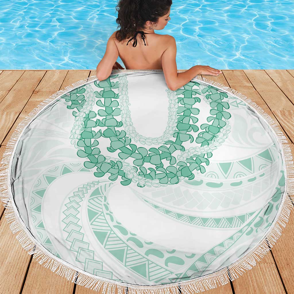 Aloha Lei Onaona Beach Blanket Sage Green Hawaiian Tribal Pattern
