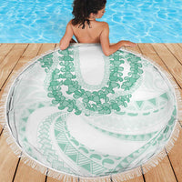 Aloha Lei Onaona Beach Blanket Sage Green Hawaiian Tribal Pattern