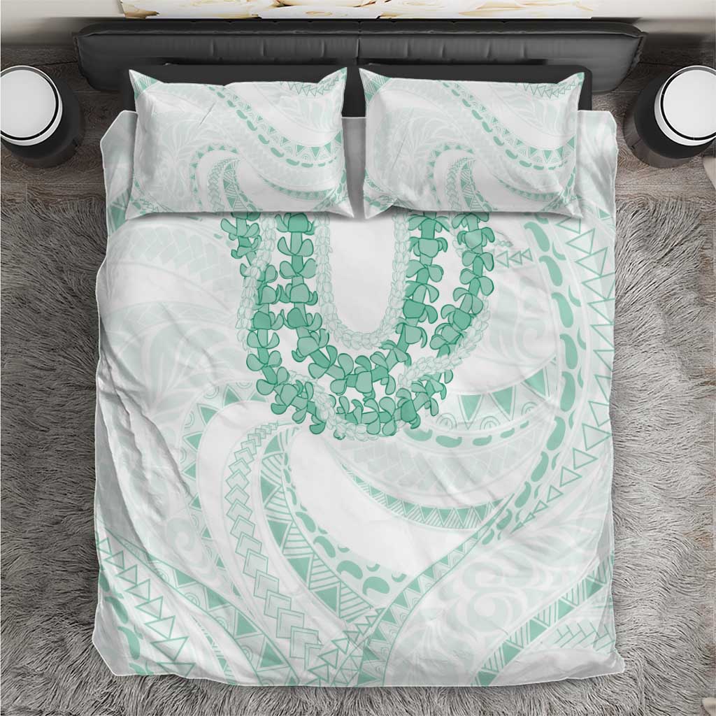 Aloha Lei Onaona Bedding Set Sage Green Hawaiian Tribal Pattern