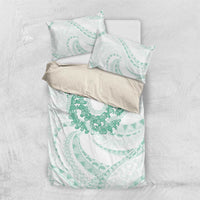 Aloha Lei Onaona Bedding Set Sage Green Hawaiian Tribal Pattern