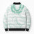 Aloha Lei Onaona Bomber Puffer Jacket Sage Green Hawaiian Tribal Pattern - Polynesian Pride