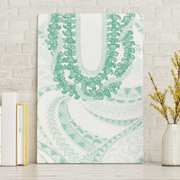 Aloha Lei Onaona Canvas Wall Art Sage Green Hawaiian Tribal Pattern