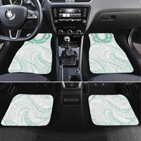Aloha Lei Onaona Car Mats Sage Green Hawaiian Tribal Pattern