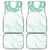 Aloha Lei Onaona Car Mats Sage Green Hawaiian Tribal Pattern
