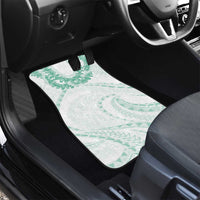 Aloha Lei Onaona Car Mats Sage Green Hawaiian Tribal Pattern