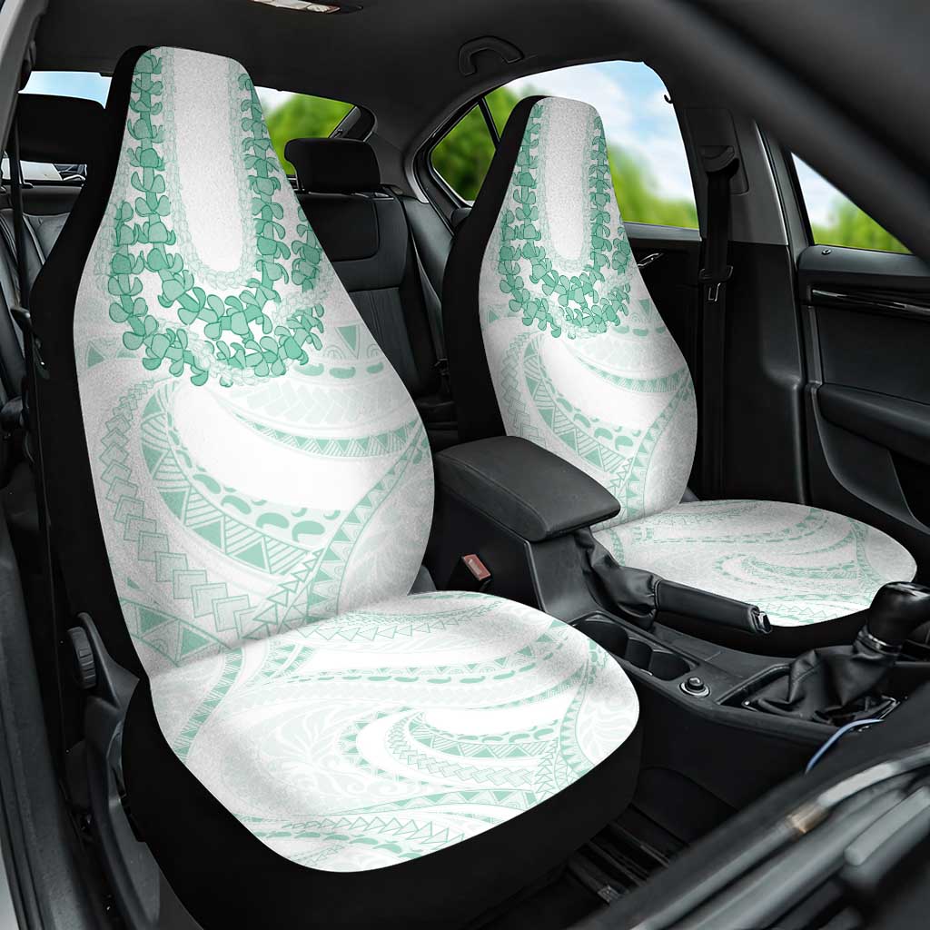 Aloha Lei Onaona Car Seat Cover Sage Green Hawaiian Tribal Pattern