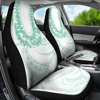 Aloha Lei Onaona Car Seat Cover Sage Green Hawaiian Tribal Pattern