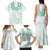 Aloha Lei Onaona Family Matching Tank Maxi Dress and Hawaiian Shirt Sage Green Hawaiian Tribal Pattern