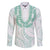 Aloha Lei Onaona Family Matching Tank Maxi Dress and Hawaiian Shirt Sage Green Hawaiian Tribal Pattern