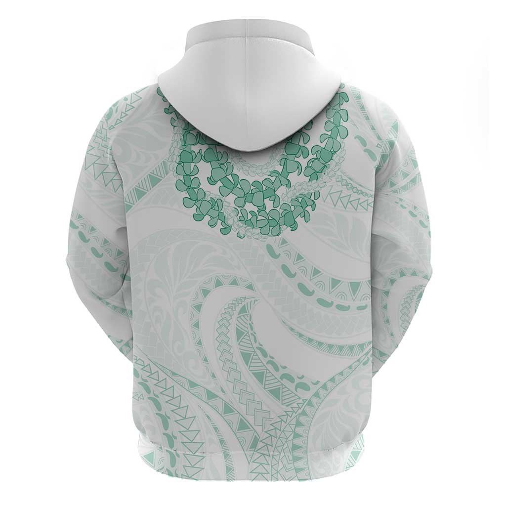 Aloha Lei Onaona Hoodie Sage Green Hawaiian Tribal Pattern
