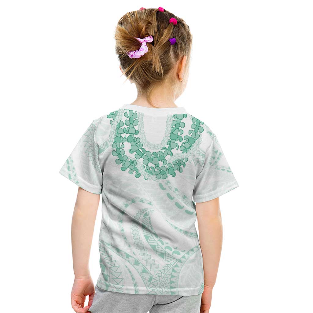 Aloha Lei Onaona Kid T Shirt Sage Green Hawaiian Tribal Pattern