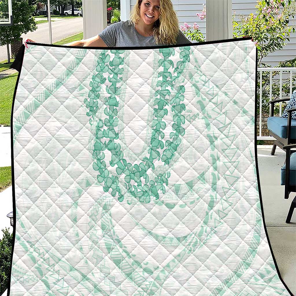 Aloha Lei Onaona Quilt Sage Green Hawaiian Tribal Pattern