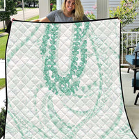 Aloha Lei Onaona Quilt Sage Green Hawaiian Tribal Pattern