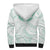 Aloha Lei Onaona Sherpa Hoodie Sage Green Hawaiian Tribal Pattern