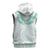 Aloha Lei Onaona Sleeveless Hoodie Sage Green Hawaiian Tribal Pattern - Polynesian Pride