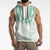 Aloha Lei Onaona Sleeveless Hoodie Sage Green Hawaiian Tribal Pattern - Polynesian Pride