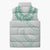 Aloha Lei Onaona Sleeveless Puffer Jacket Sage Green Hawaiian Tribal Pattern - Polynesian Pride