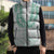 Aloha Lei Onaona Sleeveless Puffer Jacket Sage Green Hawaiian Tribal Pattern - Polynesian Pride