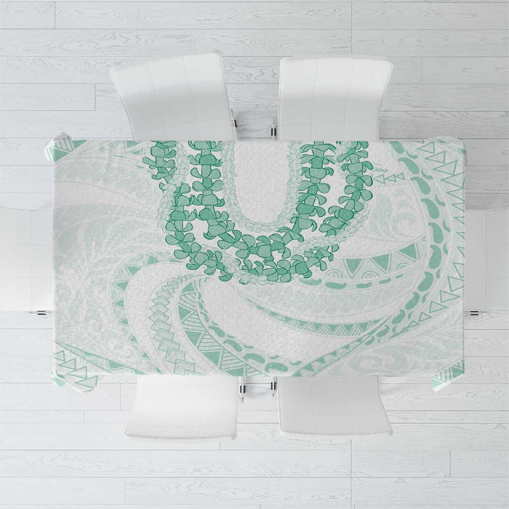 Aloha Lei Onaona Tablecloth Sage Green Hawaiian Tribal Pattern
