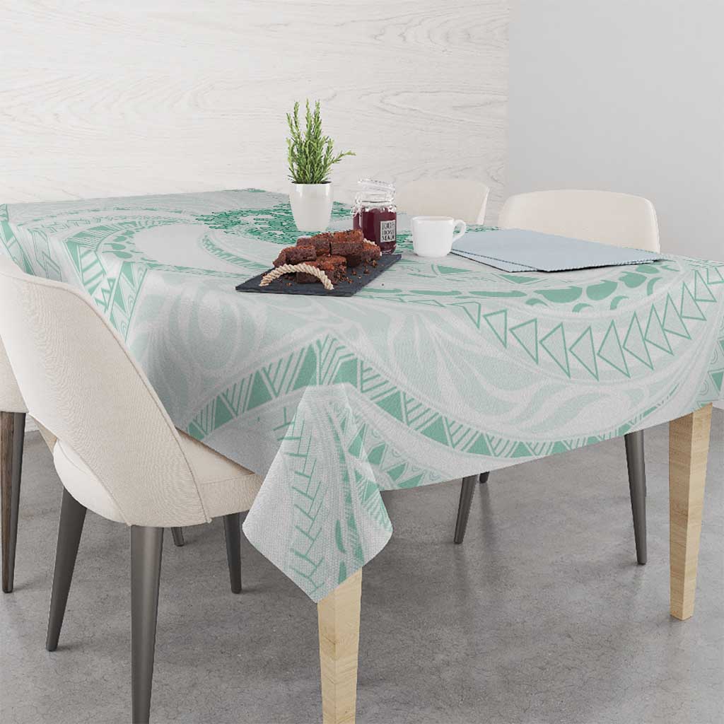 Aloha Lei Onaona Tablecloth Sage Green Hawaiian Tribal Pattern