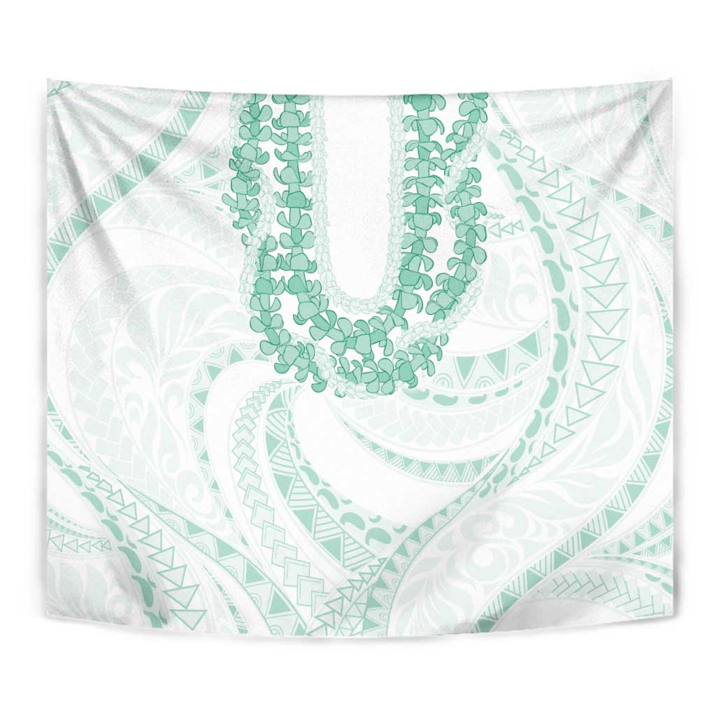 Aloha Lei Onaona Tapestry Sage Green Hawaiian Tribal Pattern